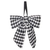 Artículo Lazo de tela con broche y colgador, a cuadros, 24 cm, 2 piezas