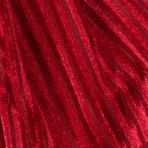 Artículo Lazo de tela de pana de terciopelo rojo para colgar adornos navideños, 24 cm, 2 unidades