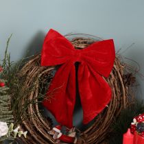 Artículo Lazo decorativo rojo para Navidad, 28 cm, 3 unidades