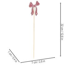 Artículo Adornos florales con lazo de 32 cm, 12 unidades