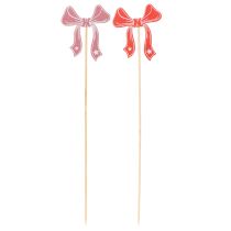 Artículo Adornos florales con lazo de 32 cm, 12 unidades