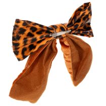 Artículo Lazo decorativo con estampado animal de leopardo, 20 cm, 3 unidades