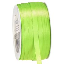Artículo Cinta de raso para regalo, color verde claro, 6 mm, 50 m