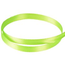 Artículo Cinta de raso para regalo, color verde claro, 6 mm, 50 m