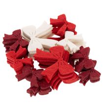 Artículo Lazos decorativos surtidos para decoración navideña y manualidades, 5 cm, 48 unidades.
