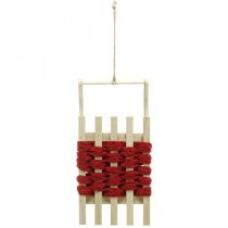 Artículo Trineo decorativo trineo de Navidad de madera L42×W17×H12cm