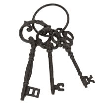 Artículo Llavero decorativo, diseño de llave antigua, como accesorio nostálgico para el hogar, 27 cm