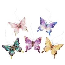 Artículo Colgante de mariposa para decorar artísticamente espacios habitables, 8 cm, 5 piezas