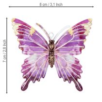 Artículo Colgante de mariposa para decorar artísticamente espacios habitables, 8 cm, 5 piezas