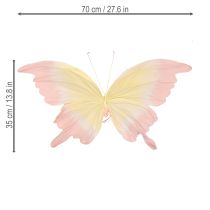 Artículo Mariposa flotante - Figura colgante ligera de mariposa para habitaciones, 70 cm, 1 pieza