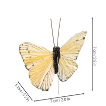 Artículo Mariposas decorativas en alambre para decoraciones de mesa coloridas, 7 cm, 12 piezas