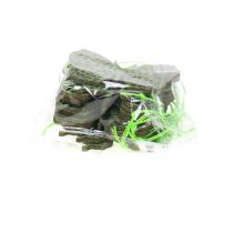 Artículo Percha decorativa mariposa purpurina verde 8cm 12uds