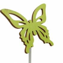 Botones flor mariposa madera 7x5.5cm 12pcs surtido
