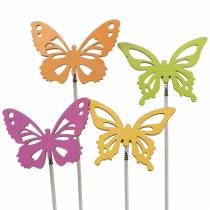 Botones flor mariposa madera 7x5.5cm 12pcs surtido