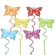 Artículo Plug floral mariposa colorido 22cm 12uds