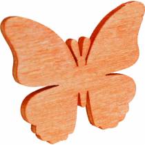Mariposas para espolvorear Mariposas decorativas madera naranja, albaricoque, marrón 72ud