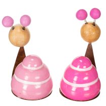 Artículo Figura de caracol con un diseño divertido, una encantadora decoración primaveral, 9cm, 4 piezas