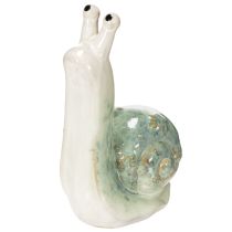 Artículo Figura decorativa de caracol de cerámica para ambientes elegantes y encantadoras decoraciones de mesa, 16 cm
