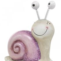 Pareja de caracoles, figuras decorativas para depositar, cerámica, verde/morado 2uds
