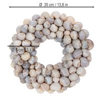 Artículo Corona de caracoles para colgar, corona decorativa, estilo marítimo, Nathai, Ø35cm