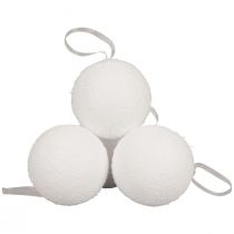 Artículo Bolas de nieve percha decorativa nieve artificial Ø5,5cm 6ud