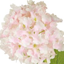 Artículo Planta de bola de nieve con flores artificiales, color rosa y blanco, 78 cm de largo, 2 unidades