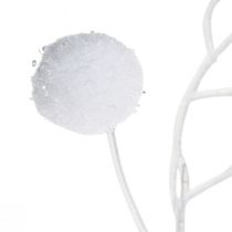 Artículo Guirnalda de bolas de nieve decoración invernal brillo blanco L125cm
