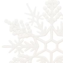 Artículo Adorno de copo de nieve para colgar decoración invernal blanco 30cm 3 piezas