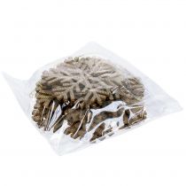 Artículo Colgante copo de nieve Oro Ø8cm - Ø12cm 9pcs