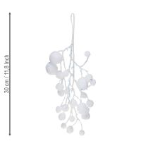 Artículo Ramas decorativas de copos de nieve para colgar con purpurina de 30 cm, 2 unidades