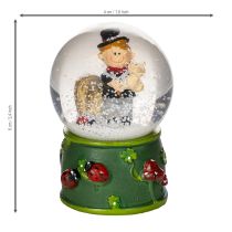 Artículo Bola de nieve de la suerte con figura de deshollinador, 4 cm, 3 piezas