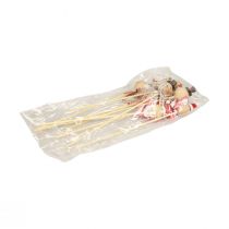 Artículo Tapón decorativo muñeco de nieve tapón floral madera natural 5cm 9ud