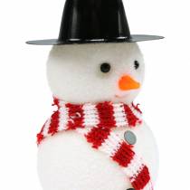 Artículo Muñeco de nieve para decorar el árbol de Navidad con sombrero para colgar H8cm 12pcs