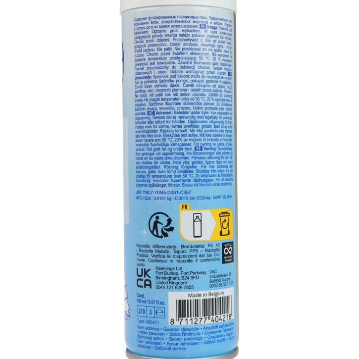 Artículo Espray de nieve, nieve artificial, decoración de invierno, 150 ml