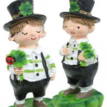 Artículo Deshollinador con trébol, enchufe para Nochevieja, amuleto de la suerte, Día de San Patricio L27cm 4 piezas