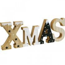 XMAS letras de madera de pie letras de madera naturaleza 41,5 cm