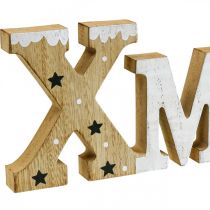 XMAS letras de madera de pie letras de madera naturaleza 41,5 cm