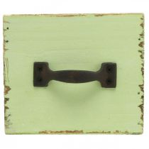 Artículo Cajón macetero verde claro shabby chic 12,5×12,5×10cm