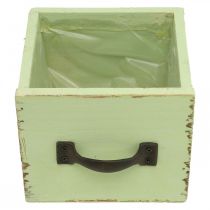 Artículo Cajón macetero verde claro shabby chic 12,5×12,5×10cm