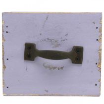 Artículo Cajón Shabby Chic Deco Madera Púrpura Spring Deco 12.5×12.5×10cm
