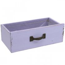 Artículo Macetero Cajón Decorativo Shabby Chic Madera Púrpura 25×13×8cm