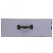 Artículo Macetero Cajón Decorativo Shabby Chic Madera Púrpura 25×13×8cm