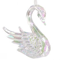Artículo Figuras navideñas decorativas cisne acrílico 8,5x4x10cm 3ud