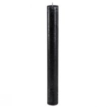 Artículo Velas negras velas de palo de color liso 34x300mm 4 piezas