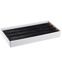 Artículo Velas negras velas de palo de color liso 34x300mm 4 piezas