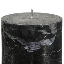 Artículo Elegantes velas de pilar negras, color liso, 70 x 100 mm, 4 piezas - Decoración, Navidad, Halloween