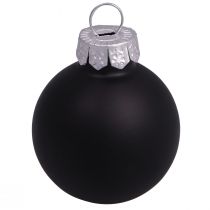 Artículo Bolas navideñas negras cristal mini mate brillo Ø3cm 22uds