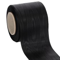 Artículo Cinta de corona negra de 75 mm y 25 m: cinta de luto de acetato para impresión y decoración de cintas.