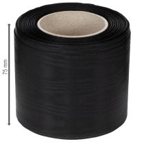 Artículo Cinta de corona negra de 75 mm y 25 m: cinta de luto de acetato para impresión y decoración de cintas.