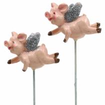 Cerdo para decoración sobre varilla 6pzs